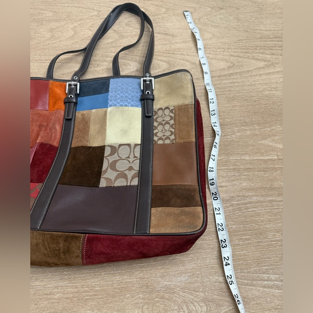 Coach Holiday Patchwork leather/suede tote - Picture 10 of 14
